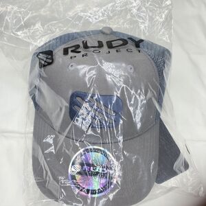 Rudy Project Gray Hat With Blue/Gray Mesh Back And Logo. NWT!!